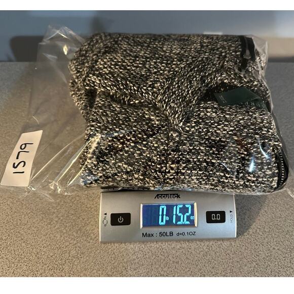 Lauren Ralph Lauren Sz S Full Zip Tweed Boucle Moto Jacket Mock Neck Zip Pockets - Picture 10 of 10